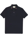 GUCCI EMBROIDERED COTTON POLO