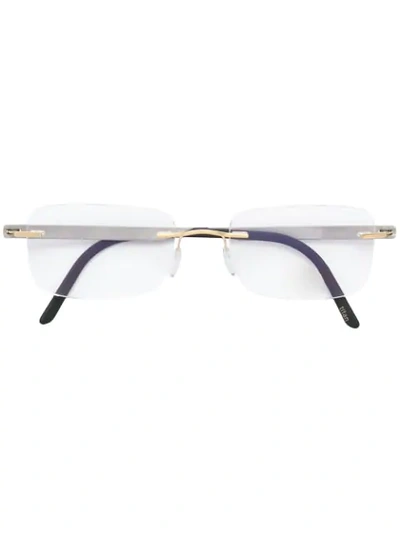 Silhouette Rimless Glasses In Metallic