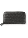 BOTTEGA VENETA INTRECCIATO WEAVE ZIP-AROUND WALLET