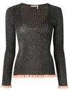 CHLOÉ RIBBED FITTED TOP
