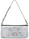 MIU MIU MIU MIU LOGO METALLIC SHOULDER BAG