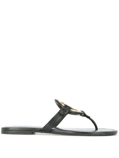 Tory Burch Miller Leather Sandals In Black