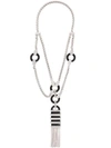 DSQUARED2 DSQUARED2 DOUBLE FRINGED NECKLACE - METALLIC