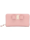 FERRAGAMO SALVATORE FERRAGAMO VARA ZIP WALLET - PINK