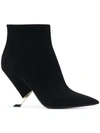 CASADEI SCULPTED HEEL ANKLE BOOTS