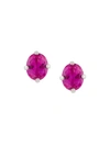 WOUTERS & HENDRIX A Wild Original! fuchsia crystal stud earrings