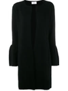 ALLUDE ALLUDE WIDE SLEEVED CARDI-COAT - BLACK