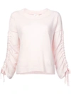 A.L.C lace-up long sleeve sweater