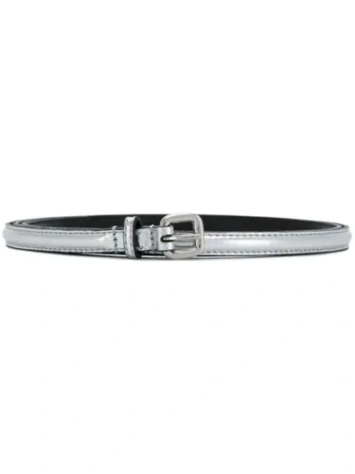 Ermanno Scervino Thin Buckle Belt - Grey