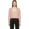 3.1 Phillip Lim / フィリップ リム Oversized Cropped Ribbed Wool-blend Sweater In Blush