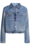 RE/DONE BY LEVI'S RE/DONE BY LEVI'S WOMAN DISTRESSED DENIM JACKET MID DENIM,3074457345618767958