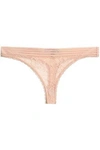 STELLA MCCARTNEY WOMAN LACE THONG PEACH,GB 2243576767666923