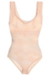 STELLA MCCARTNEY WOMAN LACE BODYSUIT PEACH,AU 2243576767645297