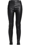 MAISON MARGIELA MAISON MARGIELA WOMAN STRETCH-LEATHER SKINNY trousers BLACK,3074457345619271490