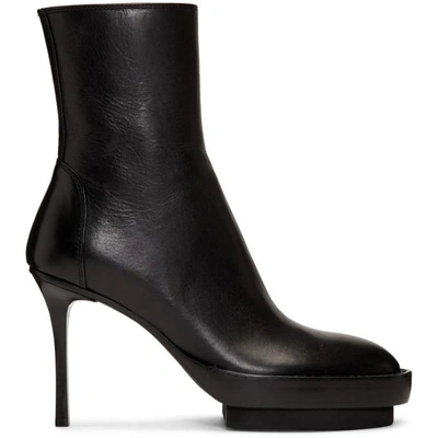 Ann Demeulemeester Platform Boots With Stiletto Heel In Black