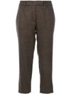 PRADA CHECKED CROPPED TROUSERS