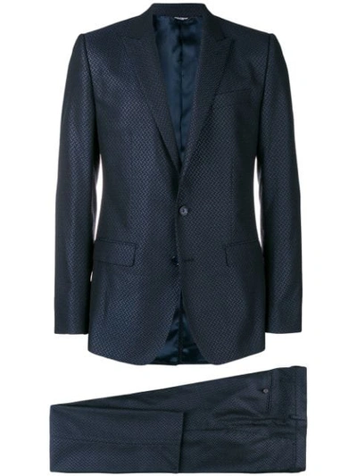 Dolce & Gabbana Two Piece Tailored Suit In Blue