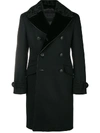 PRADA PRADA DOUBLE BREASTED COAT - BLACK