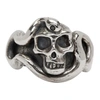 LUKA SABBAT X MONINI LUKA SABBAT X MONINI SILVER AND BLACK DIAMOND SKULL SERPENT RING