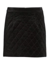 FRAME Quilted Velvet Mini Skirt