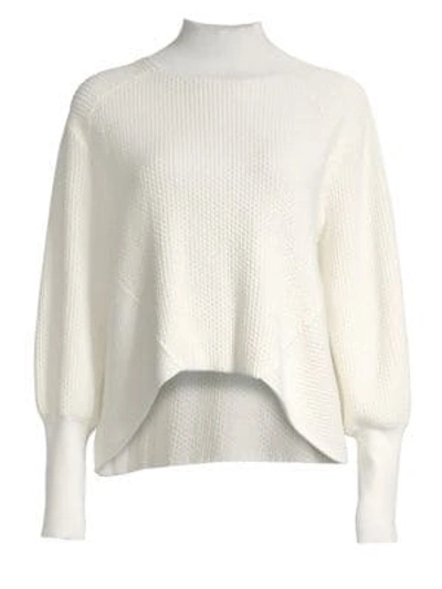 Frame Chenille High-low Jumper In Off White