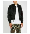 ALPHA INDUSTRIES MA-1 BADGE EMBROIDERED SHELL BOMBER JACKET