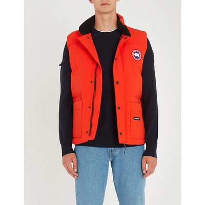 Canada Goose Freestyle Crew Padded Shell-down Gilet In Monarch Orange