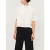 Y-3 CROPPED COTTON-JERSEY T-SHIRT