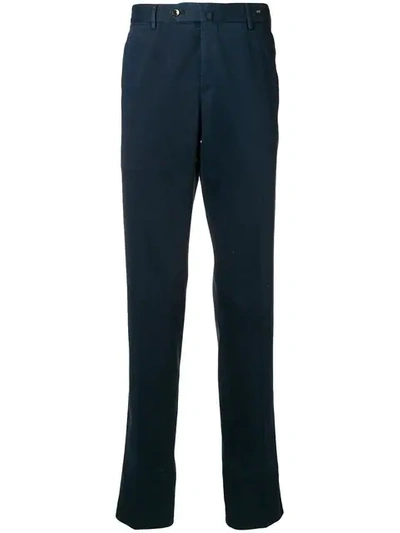 Pt01 Slim-fit Trousers In Blue