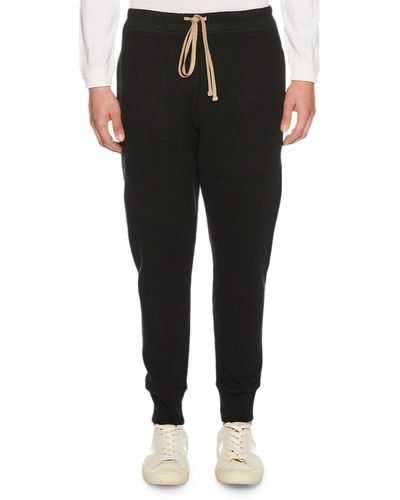 Tom Ford Men's Paneled Cotton Sweatpants In Black