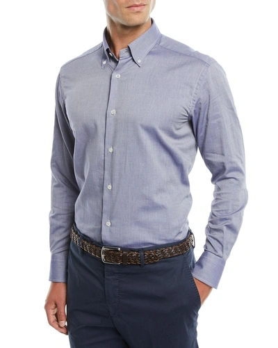 Neiman Marcus Men's Solid Sport Shirt