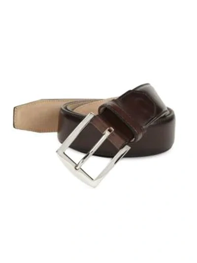 Sutor Mantellassi Carter Master Patina Leather Belt In Brown