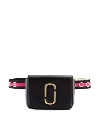 Marc Jacobs Hip Shot Leather Convertible Belt Bag In Black-multi