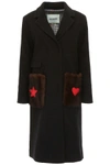AVA ADORE COAT WITH MINK FUR ON THE POCKETS,10672224
