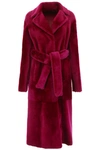 DROME REVERSIBLE LONG FUR COAT,10672332