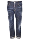 DSQUARED2 CROPPED JEANS,10671413
