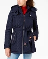 TOMMY HILFIGER BELTED QUILTED COAT