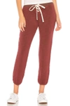 MONROW MONROW SUPERSOFT LACE UP SWEATPANT IN DUSTY MAROON,HARL-WP468