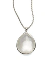 Ippolita Sterling Silver Wonderland Large Teardrop Pendant Necklace In Mother-of-pearl, 16