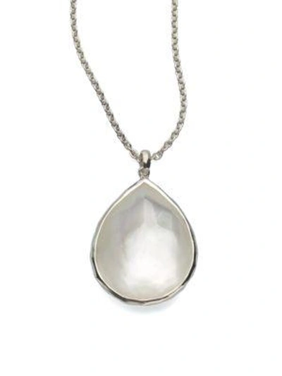 Ippolita Sterling Silver Wonderland Large Teardrop Pendant Necklace In Mother-of-pearl, 16