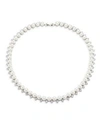 FALLON Shell Pearl Pave Collar Necklace