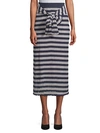 MOON RIVER Striped Long Skirt,0400099027455