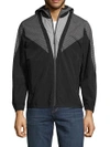 BLACKBARRETT Angle Mesh-Print Hooded Jacket,0400098075981