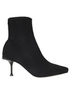 SERGIO ROSSI LOGO PLAQUE ANKLE BOOTS,10672607