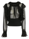 DOLCE & GABBANA RUFFLED BLOUSE,10672536