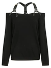 MOSCHINO OFF-THE-SHOULDER SWEATER,10672401