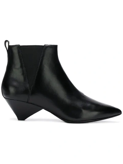 Ash Cosmos Black Leather Ankle Boots