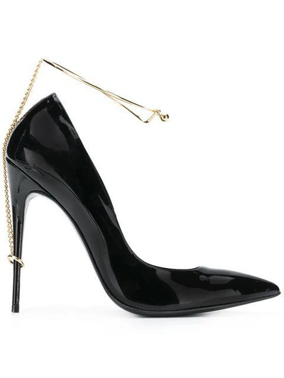 Maison Ernest Ankle Strap Pumps In Black