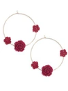 ETTIKA Rose Thin Wire Hoop Earrings