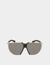 MYKITA Aloe Sunglasses in Champagne Gold and Pitch Acetate and Metal